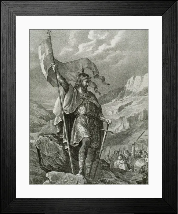 Framed Print : Pelagius (c. 685-737). Engraving Framed Print : Pelagius (c. 685-737). Engraving