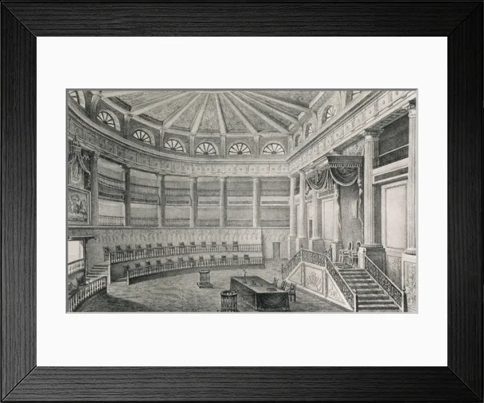 Framed Print : Mexico. Interior of the Court of The Acordada. Engraving Framed Print : Mexico. Interior of the Court of The Acordada. Engraving