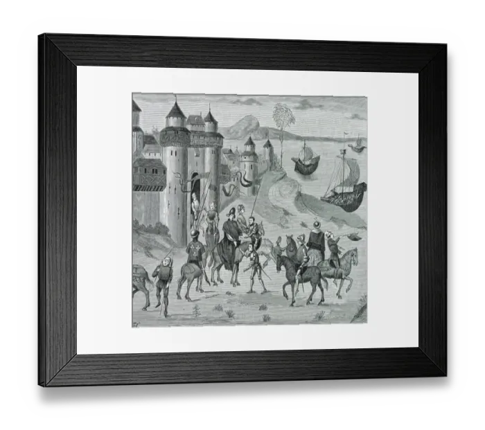 Framed Print : Louis II of Bourbon (1337-1410) in Genoa, to lead the Mahdia Framed Print : Louis II of Bourbon (1337-1410) in Genoa, to lead the Mahdia