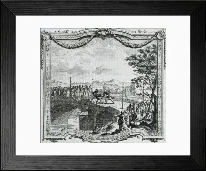 Framed Print : Carolingian Empire. 8th-9th centuries. Duel between four spe Framed Print : Carolingian Empire. 8th-9th centuries. Duel between four spe