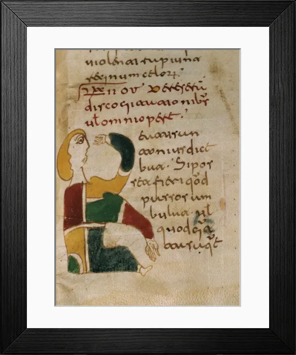 Framed Print : Spain. Visigothic. Miscelanea Patristica. Parchment. 938. Vi Framed Print : Spain. Visigothic. Miscelanea Patristica. Parchment. 938. Vi