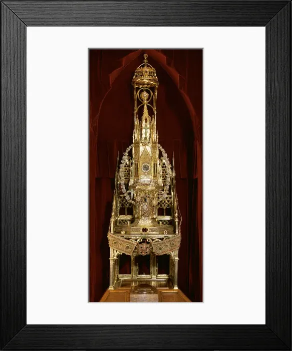 Framed Print : Ostensory. Gothic. 14th century. Silver and gold. Treasure Framed Print : Ostensory. Gothic. 14th century. Silver and gold. Treasure