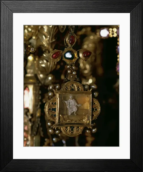 Framed Print : Ostensory. Gothic. 14th century. Silver and gold. Treasure Framed Print : Ostensory. Gothic. 14th century. Silver and gold. Treasure