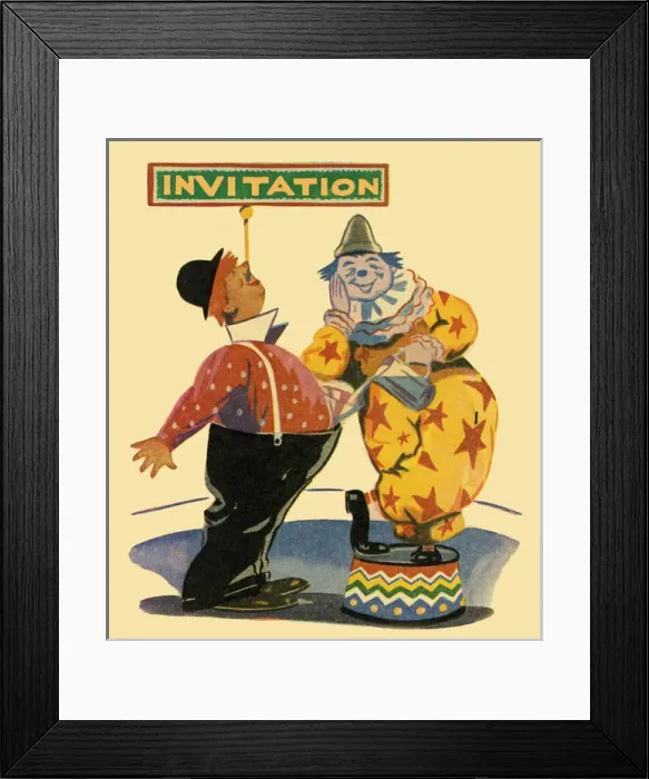 Framed Print : Two circus clowns Framed Print : Two circus clowns