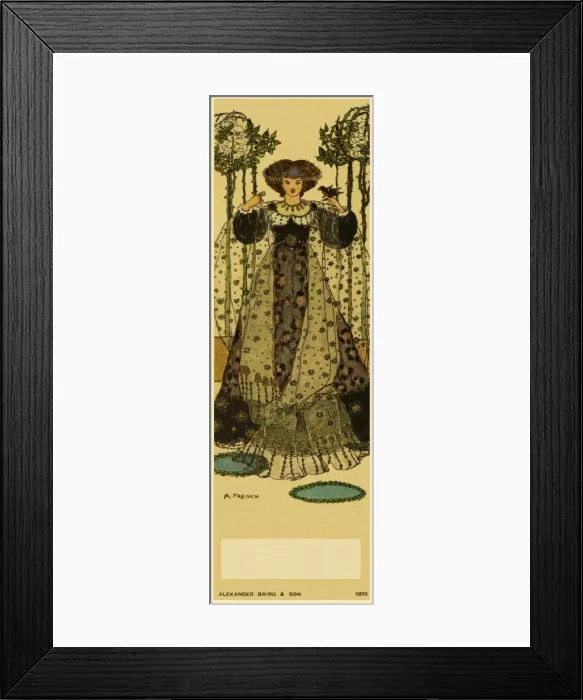 Framed Print : Girl with a red-breasted bird Framed Print : Girl with a red-breasted bird