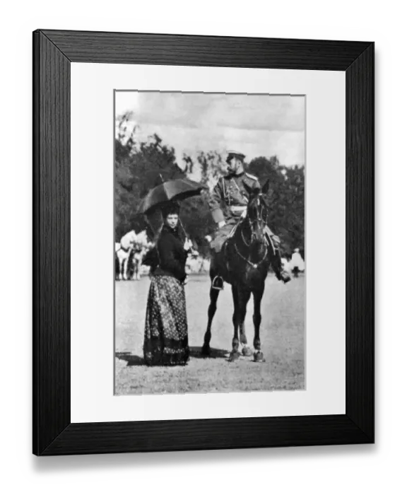 Framed Print : Tsar Nicholas II with his mother Framed Print : Tsar Nicholas II with his mother