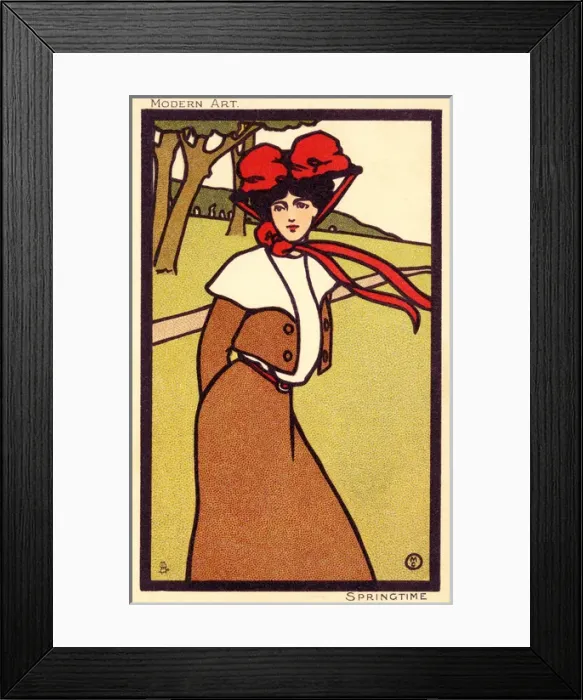 Framed Print : Woman in her Spring outfit Framed Print : Woman in her Spring outfit