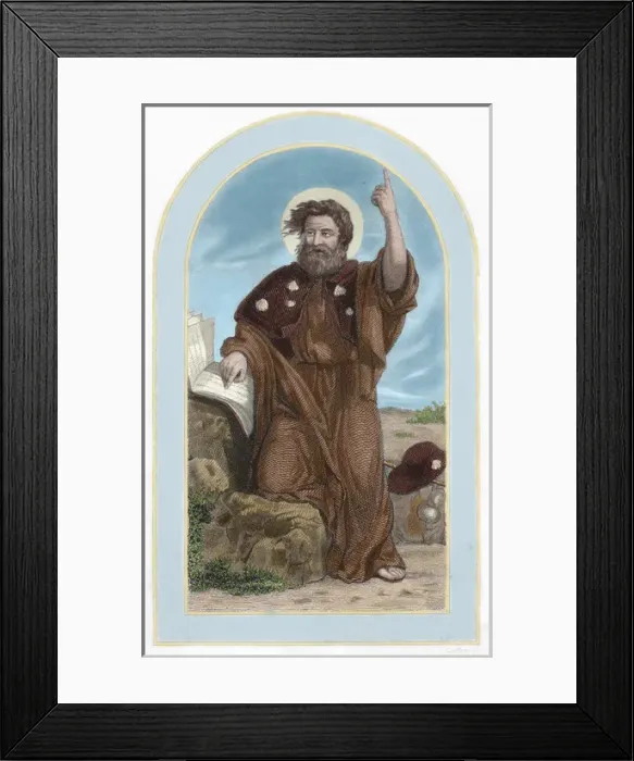Framed Print : Saint James the Great (1st century-44AD). Colored engraving Framed Print : Saint James the Great (1st century-44AD). Colored engraving