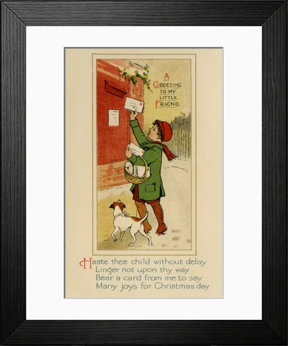Framed Print : Posting a Xmas letter Framed Print : Posting a Xmas letter