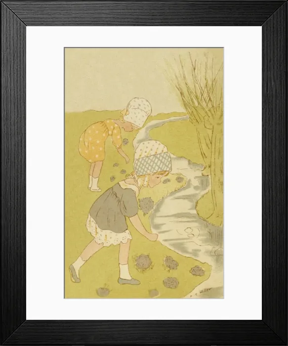 Framed Print : Fashionable Edwardian children Framed Print : Fashionable Edwardian children