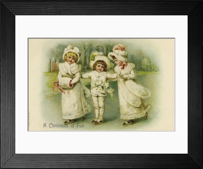 Framed Print : Children in winter attire Framed Print : Children in winter attire