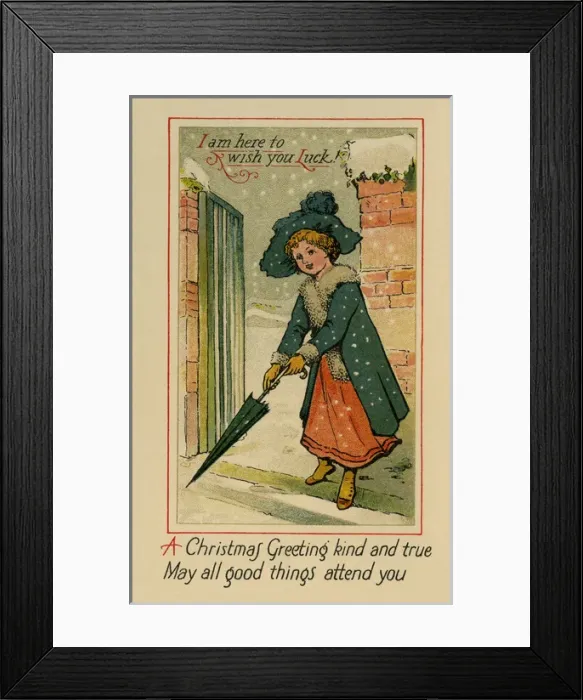 Framed Print : Girl in a winter scene Framed Print : Girl in a winter scene