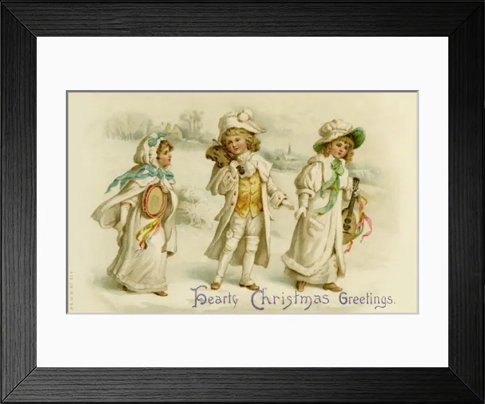 Framed Print : Children in winter attire Framed Print : Children in winter attire