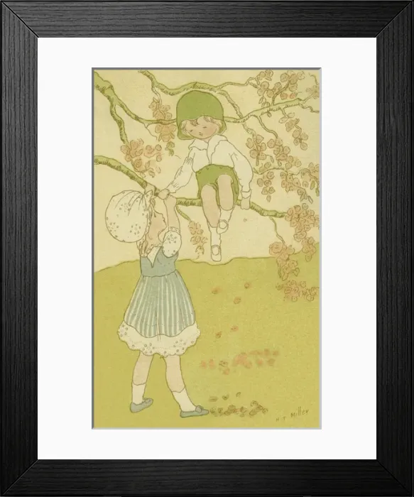 Framed Print : Fashionable Edwardian children Framed Print : Fashionable Edwardian children