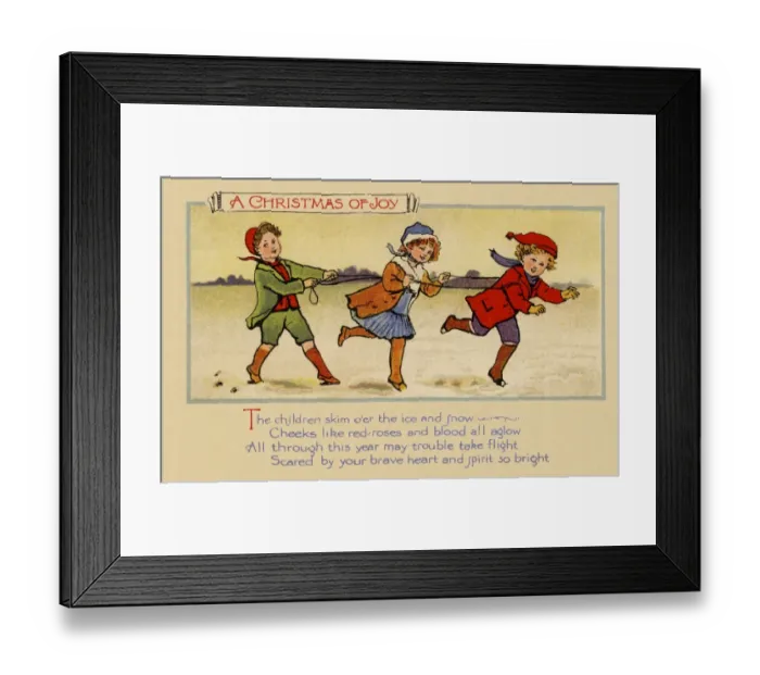 Framed Print : Children in the snow