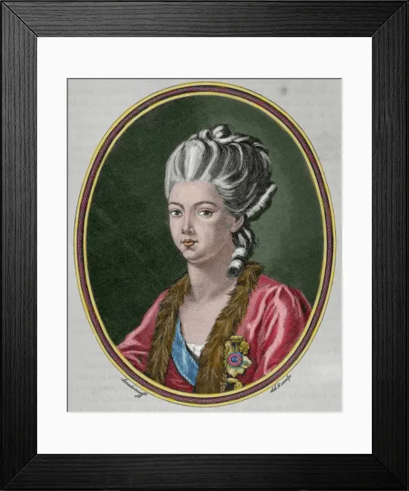 Framed Print : Princess Daschkaw (18th c), lady of Honour to Catherine II o Framed Print : Princess Daschkaw (18th c), lady of Honour to Catherine II o