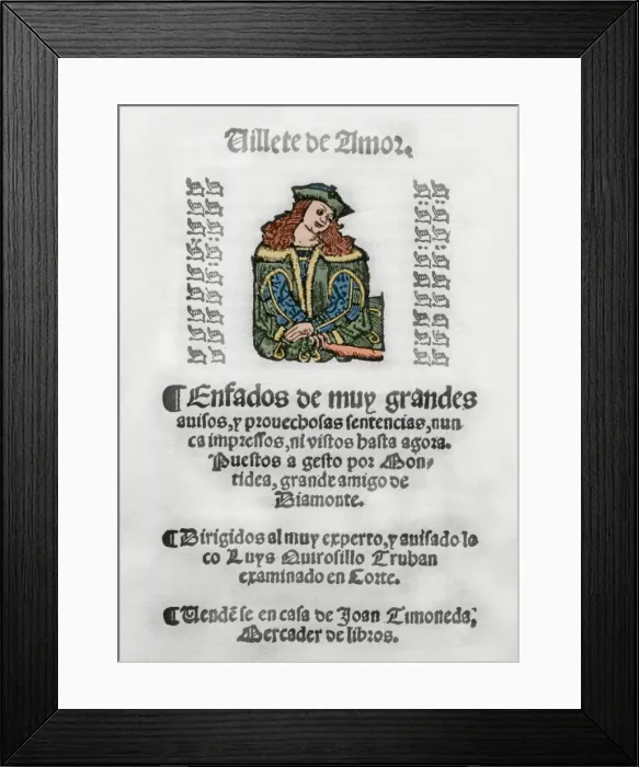 Framed Print : Villete de Amor by Baptista Montidea Framed Print : Villete de Amor by Baptista Montidea