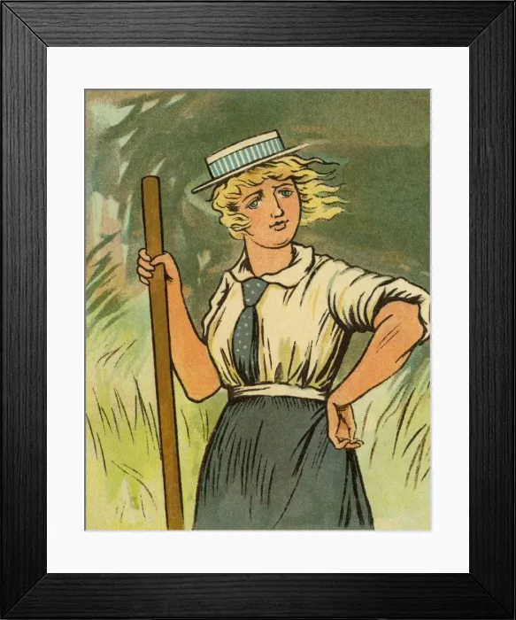 Framed Print : Girl with a punt pole Framed Print : Girl with a punt pole