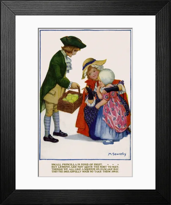 Framed Print : Child & basket of lamons Framed Print : Child & basket of lamons