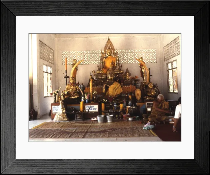 Framed Print : Interior of a temple, Thailand Framed Print : Interior of a temple, Thailand