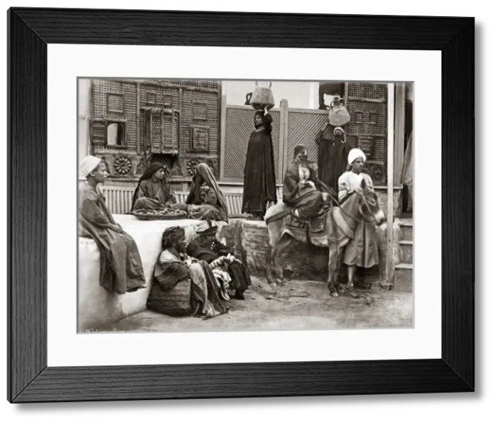 Framed Print : Courtyard, Cairo, Egypt, circa 1880s Framed Print : Courtyard, Cairo, Egypt, circa 1880s