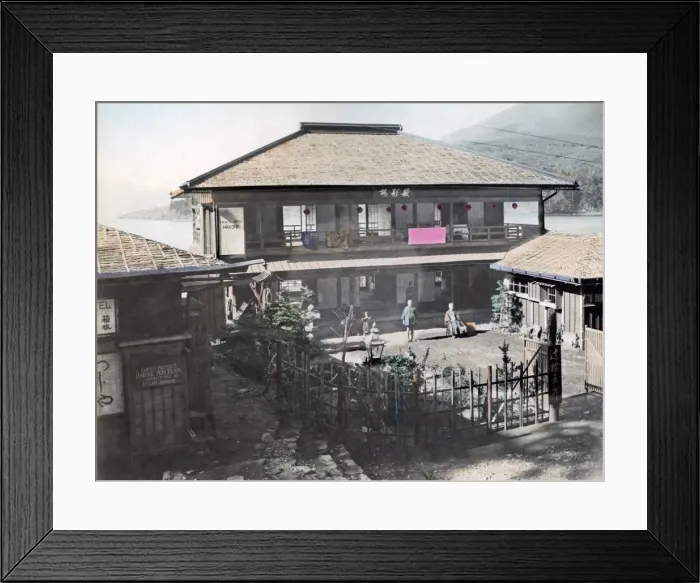 Framed Print : Hotel at Hakone, Japan, circa 1880s Framed Print : Hotel at Hakone, Japan, circa 1880s