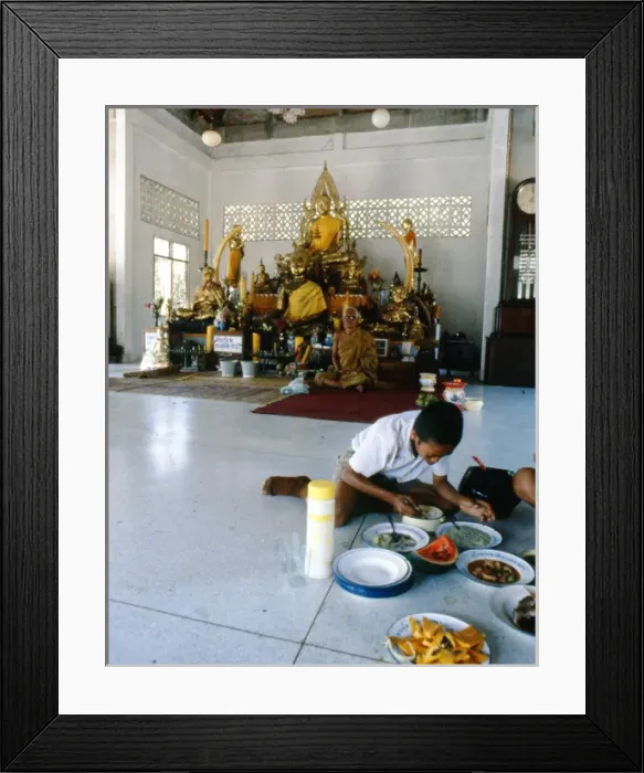 Framed Print : Interior of a temple, Thailand Framed Print : Interior of a temple, Thailand