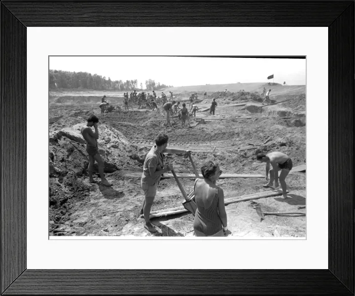 Framed Print : Communist Youth labour camp, Yugoslavia Framed Print : Communist Youth labour camp, Yugoslavia