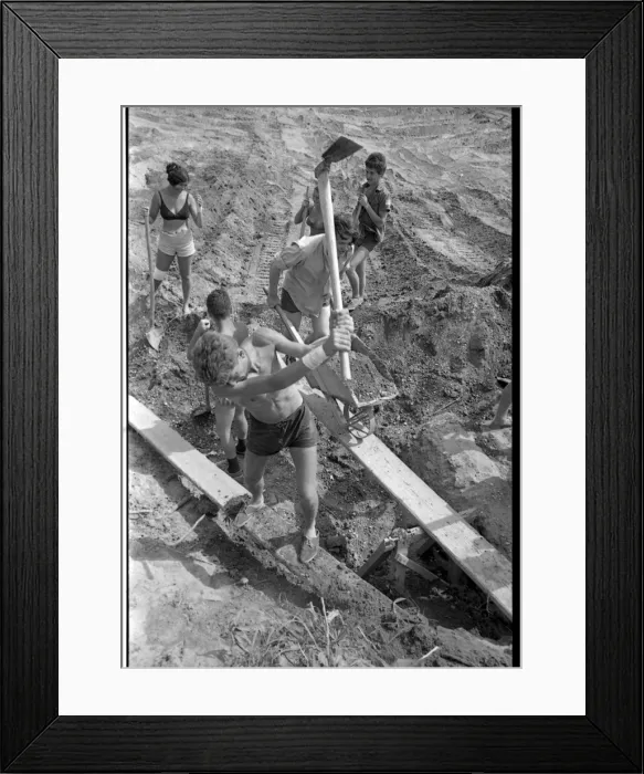 Framed Print : Communist Youth labour camp, Yugoslavia Framed Print : Communist Youth labour camp, Yugoslavia