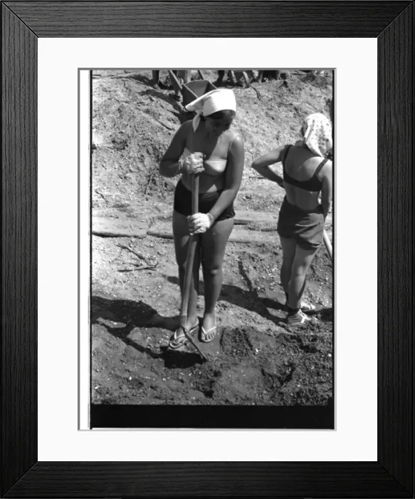 Framed Print : Communist Youth labour camp, Yugoslavia Framed Print : Communist Youth labour camp, Yugoslavia
