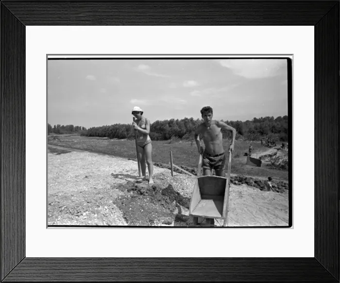 Framed Print : Communist Youth labour camp, Yugoslavia Framed Print : Communist Youth labour camp, Yugoslavia