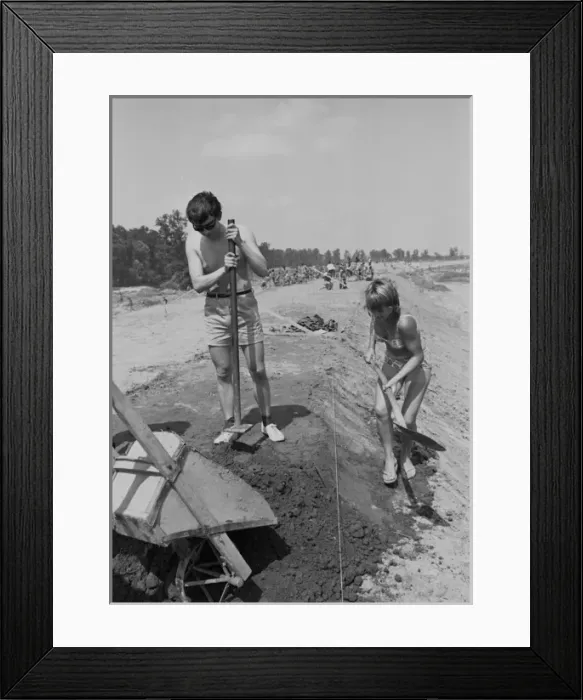 Framed Print : Communist Youth labour camp, Yugoslavia Framed Print : Communist Youth labour camp, Yugoslavia