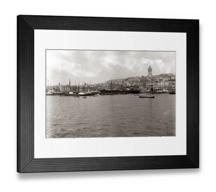 Framed Print : Galata Tower, Constantinople, Istanbul, Turkey, circa 1890 Framed Print : Galata Tower, Constantinople, Istanbul, Turkey, circa 1890