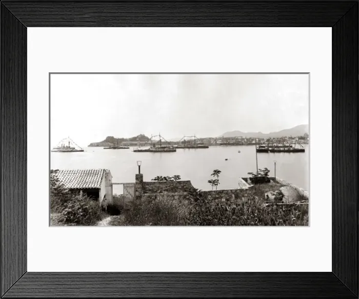 Framed Print : Ships at Corfu, circa 1890 Framed Print : Ships at Corfu, circa 1890