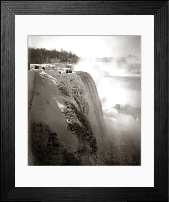 Framed Print : Niagara Falls frozen, circa 1890 Framed Print : Niagara Falls frozen, circa 1890