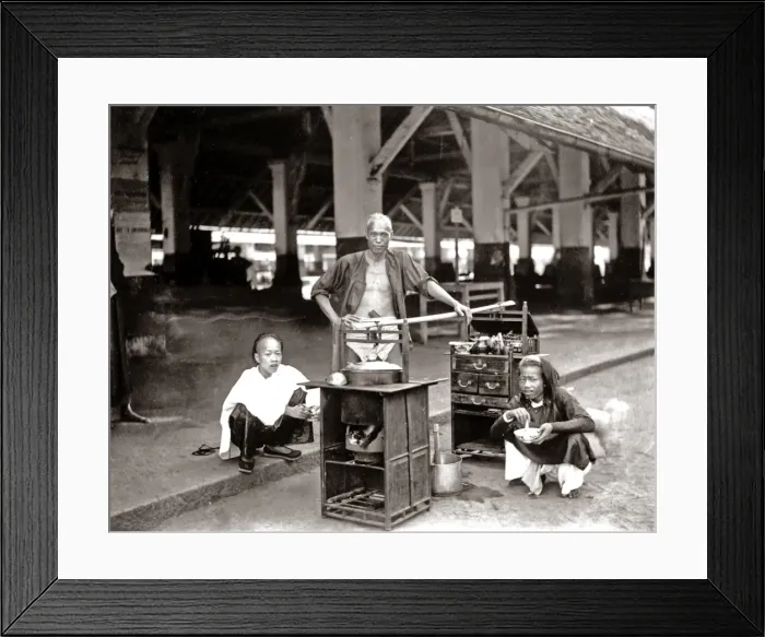 Framed Print : Street vendor, Saigon, Indo-China, Vietnam, circa 1890 Framed Print : Street vendor, Saigon, Indo-China, Vietnam, circa 1890