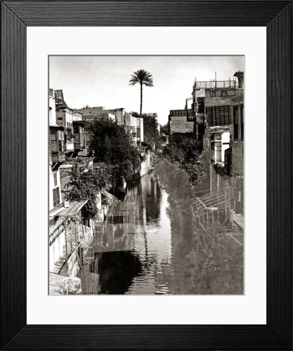 Framed Print : Canal, Cairo, circa 1880s Framed Print : Canal, Cairo, circa 1880s