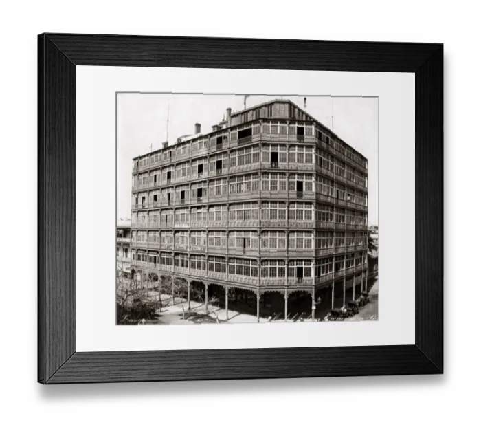 Framed Print : Eastern Exchange Hotel, Port Said, Egypt, circa 1880s Framed Print : Eastern Exchange Hotel, Port Said, Egypt, circa 1880s