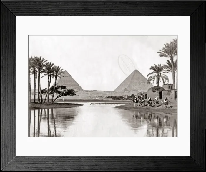Framed Print : Pyramids at Giza, Egypt, circa 1880s Framed Print : Pyramids at Giza, Egypt, circa 1880s