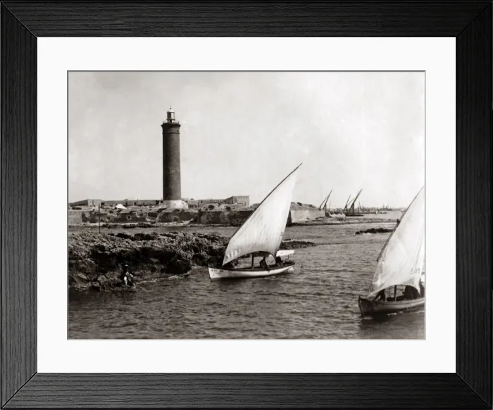 Framed Print : Sialboats near Alexandria, Egypt, circa 1880s Framed Print : Sialboats near Alexandria, Egypt, circa 1880s