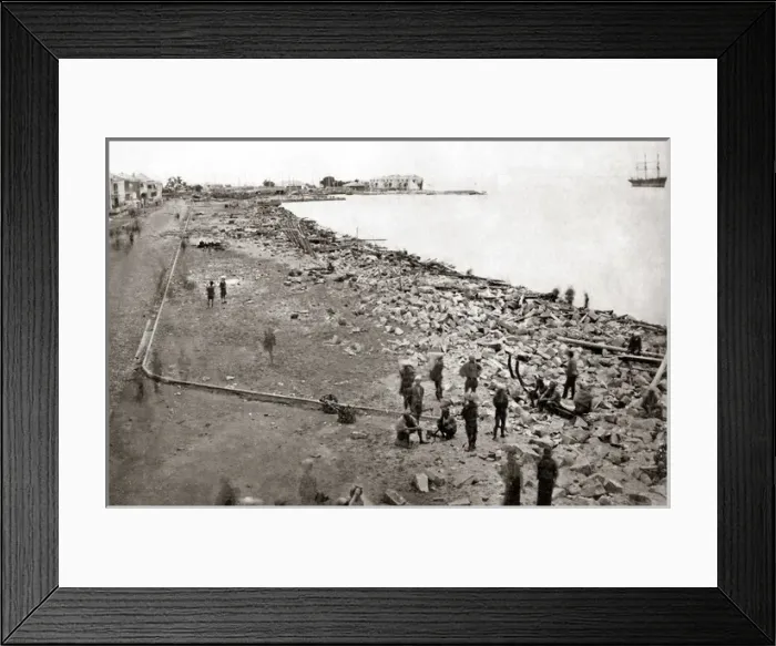 Framed Print : Westward view of Kobe, Japan, 1870s Framed Print : Westward view of Kobe, Japan, 1870s