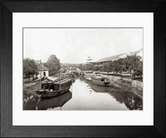 Framed Print : Canal, Cholon, Indo-China, Vietnam circa 1890 Framed Print : Canal, Cholon, Indo-China, Vietnam circa 1890