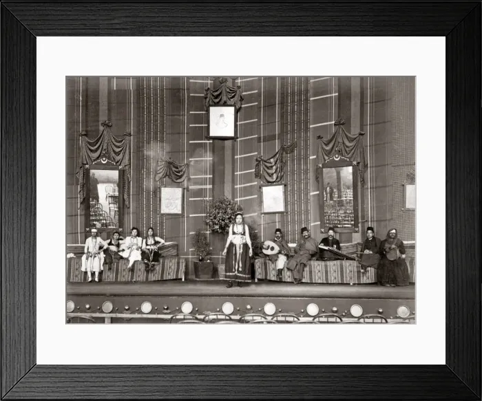 Framed Print : Dancers, Arab theatre, Cairo circa 1890 Framed Print : Dancers, Arab theatre, Cairo circa 1890