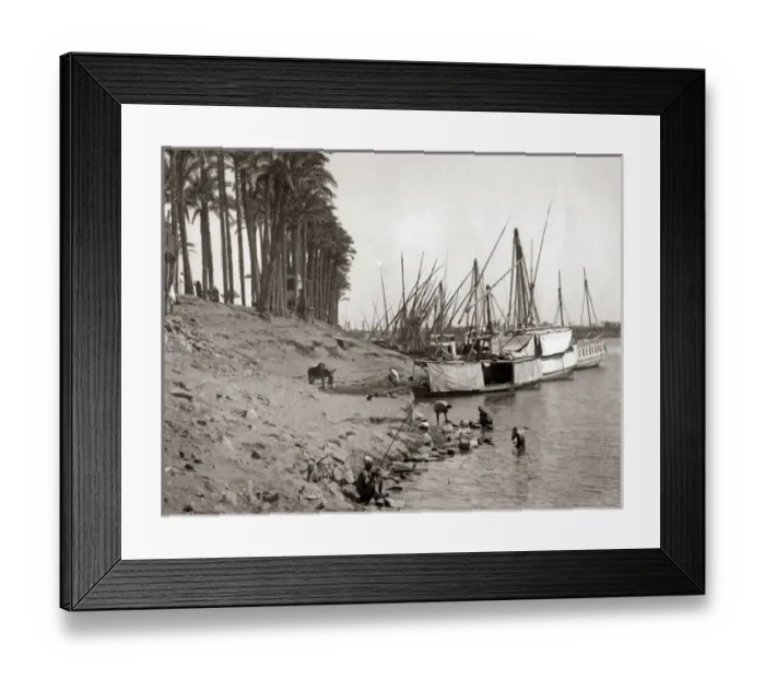Framed Print : On the River Nile, Egypt, circa 1890 Framed Print : On the River Nile, Egypt, circa 1890