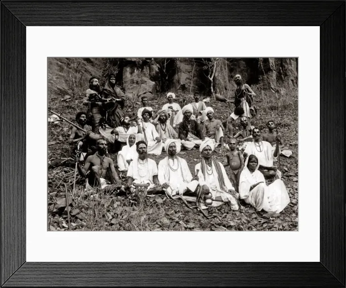 Framed Print : Group of Fakirs, or holy men, India, circa 1890 Framed Print : Group of Fakirs, or holy men, India, circa 1890