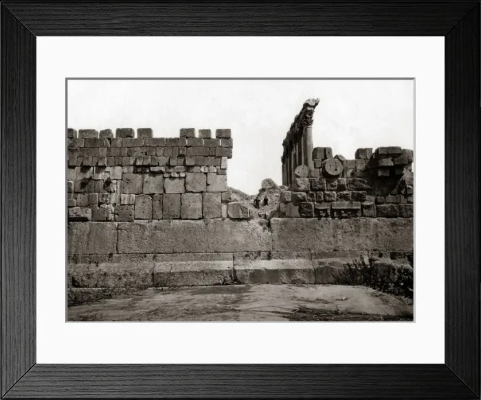 Framed Print : View at Baalbek, Lebanon, circa 1880s Framed Print : View at Baalbek, Lebanon, circa 1880s