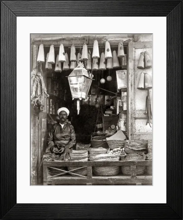 Framed Print : Spcie store, Cairo, circa 1880s Framed Print : Spcie store, Cairo, circa 1880s
