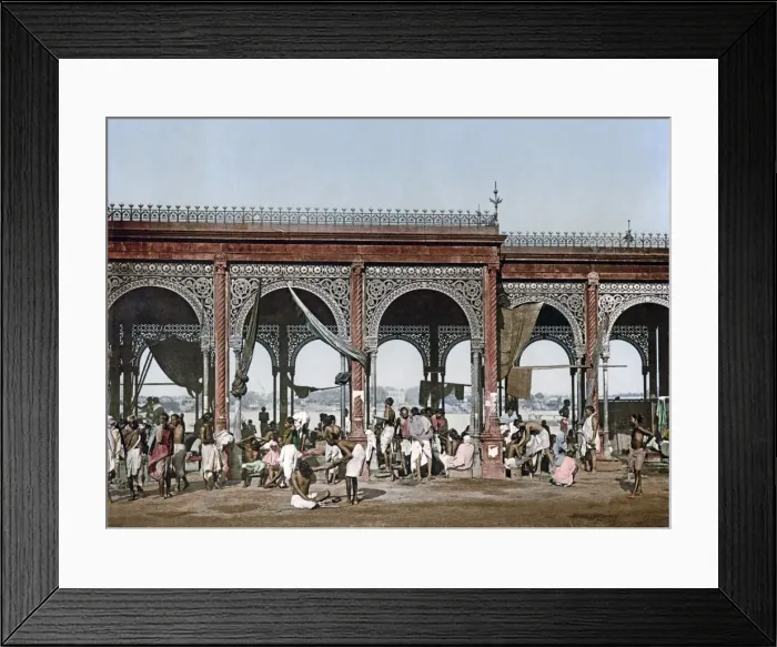 Framed Print : Maliks Ghat, Calcutta (Kolkata) India, circa 1890s Framed Print : Maliks Ghat, Calcutta (Kolkata) India, circa 1890s