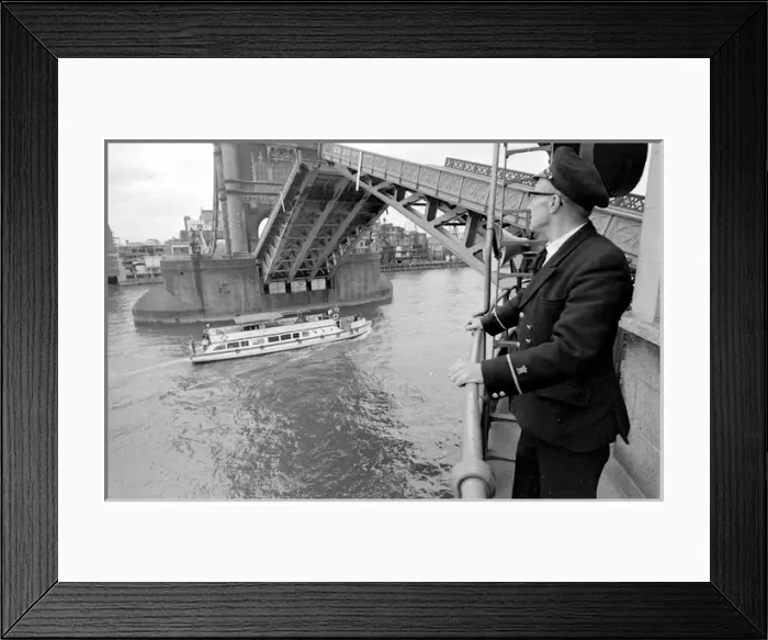 Framed Print : Tower Bridge, London - Cyril Twynham, Head Watchman Framed Print : Tower Bridge, London - Cyril Twynham, Head Watchman