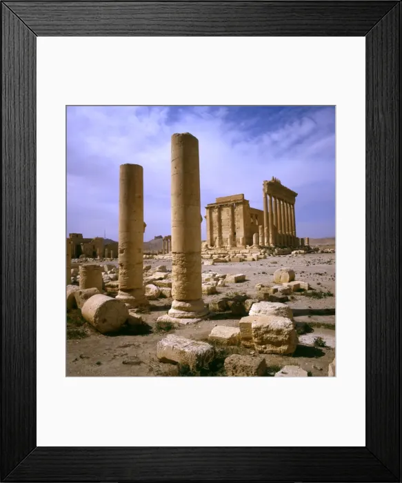 Framed Print : Palmyra, Syria - Columns and the Temple of Bel (Baal) Framed Print : Palmyra, Syria - Columns and the Temple of Bel (Baal)